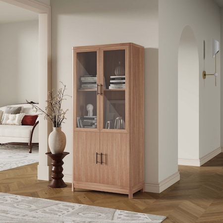 Manhattan Comfort Jodie Bookcase in Maple BC001-MP